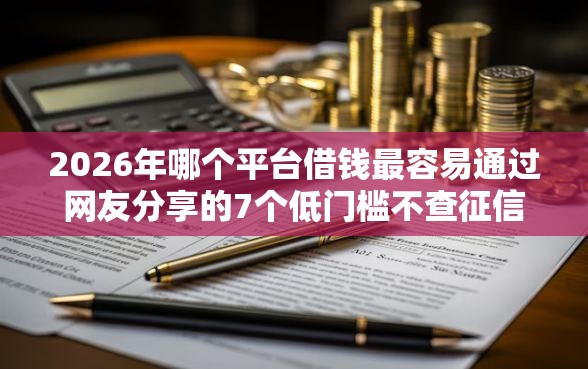 2026年哪个平台借钱最容易通过网友分享的7个低门槛不查征信的软件我觉得不错！