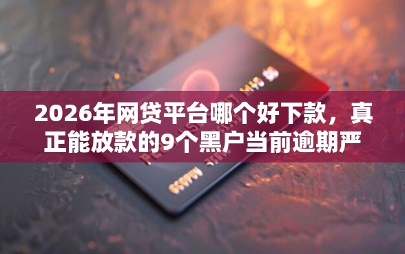 2026年网贷平台哪个好下款，真正能放款的9个黑户当前逾期严重负债高综合评分不足能下款的平台推荐