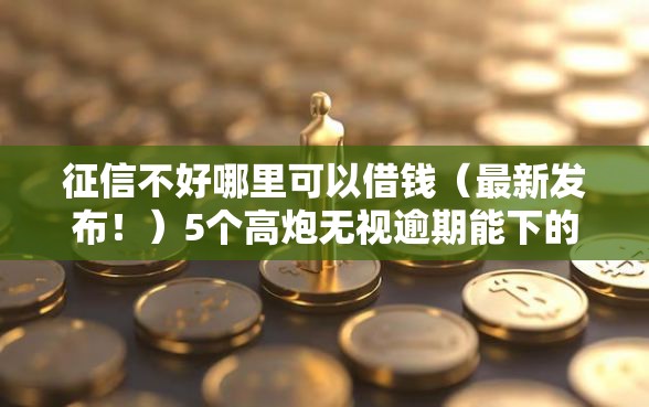 征信不好哪里可以借钱（最新发布！）5个高炮无视逾期能下的软件