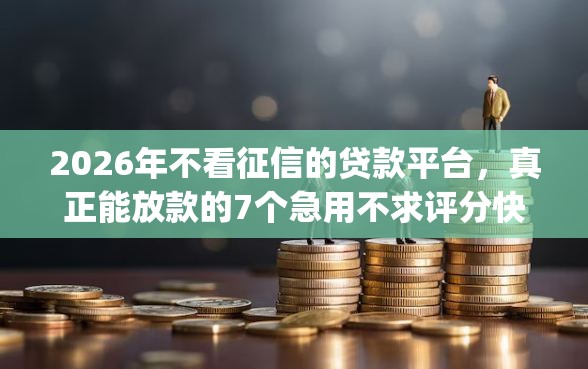 2026年不看征信的贷款平台,真正能放款的7个急用不求评分快借无忧的app推荐 2026年不看征信的贷款平台,真正能放款的7个急用不求评分快借无忧的app推荐