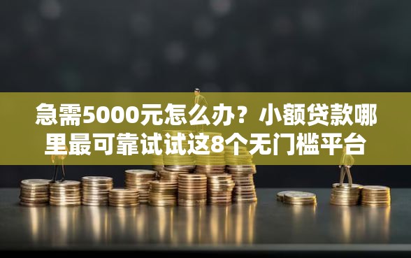急需5000元怎么办?小额贷款哪里最可靠试试这8个无门槛平台 急需5000元怎么办?小额贷款哪里最可靠试试这8个无门槛平台