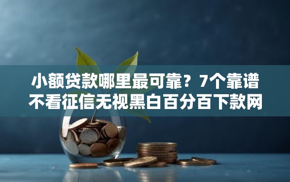 小额贷款哪里最可靠？7个靠谱不看征信无视黑白百分百下款网贷软件推荐