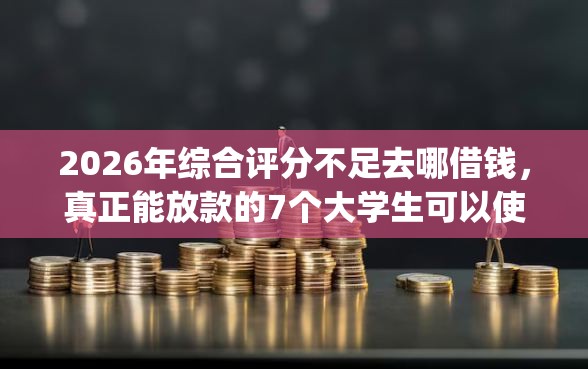 2026年综合评分不足去哪借钱，真正能放款的7个大学生可以使用的app推荐