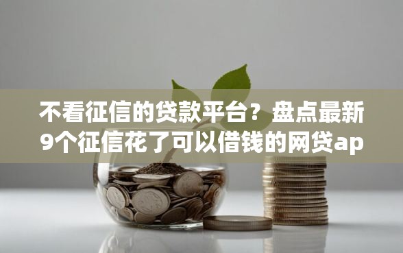不看征信的贷款平台?盘点最新9个征信花了可以借钱的网贷app 不看征信的贷款平台?盘点最新9个征信花了可以借钱的网贷app