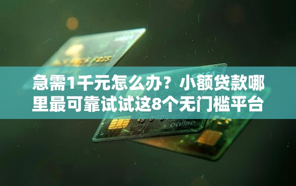 急需1千元怎么办?小额贷款哪里最可靠试试这8个无门槛平台 急需1千元怎么办?小额贷款哪里最可靠试试这8个无门槛平台