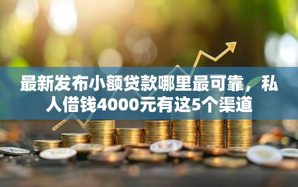 最新发布小额贷款哪里最可靠，私人借钱4000元有这5个渠道