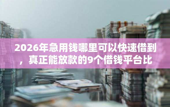 2026年急用钱哪里可以快速借到，真正能放款的9个借钱平台比较靠谱推荐