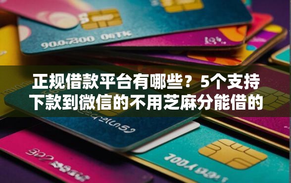 正规借款平台有哪些？5个支持下款到微信的不用芝麻分能借的口子