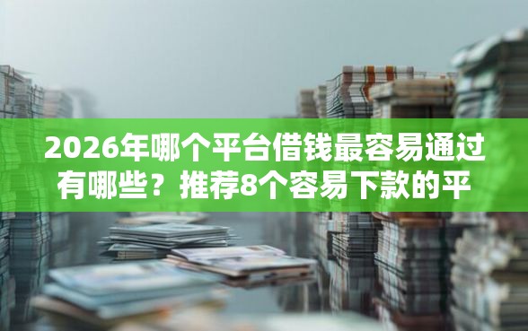 2026年哪个平台借钱最容易通过有哪些？推荐8个容易下款的平台