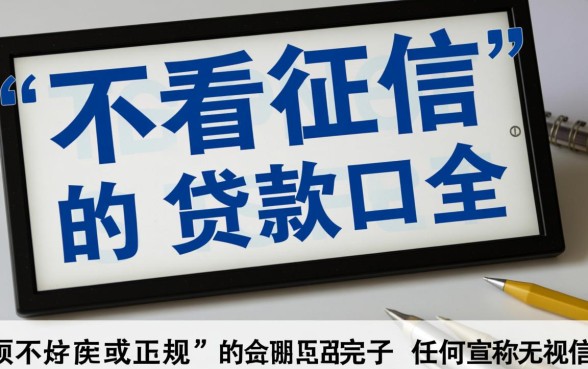 哪个贷款口子审批不看征信