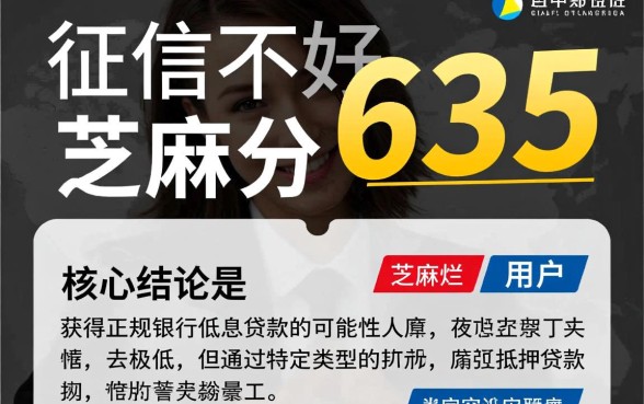 芝麻分635能办什么贷款