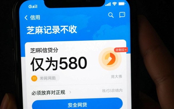 芝麻分580征信黑能下款吗