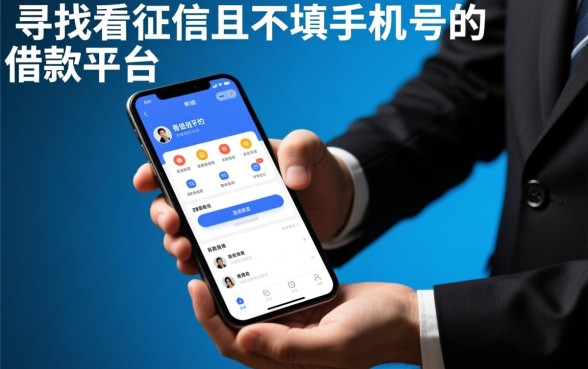 什么借款平台不看征信不填手机号