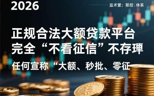 2026年真的有不看征信的大额贷款平台吗