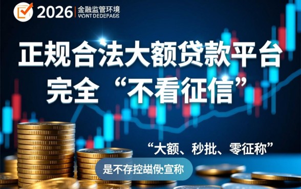 2026年真的有不看征信的大额贷款平台吗