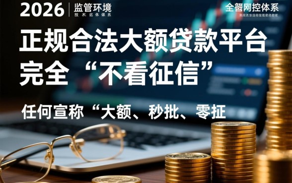 2026年真的有不看征信的大额贷款平台吗