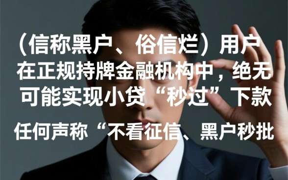 征信黑了小贷秒过能下款吗