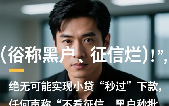 征信黑了小贷秒过能下款吗