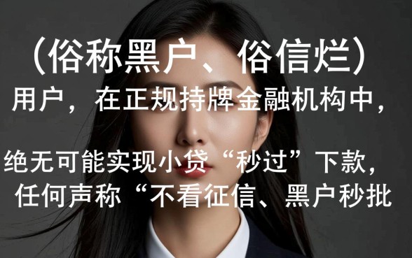 征信黑了小贷秒过能下款吗