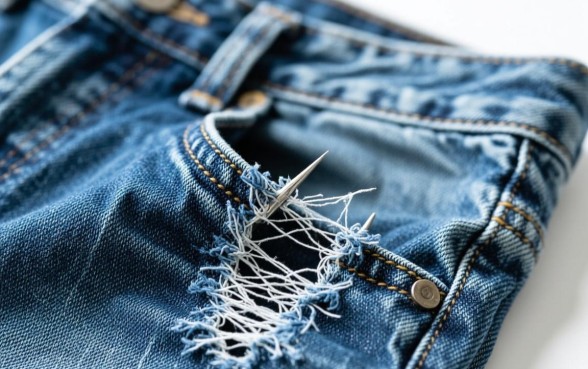 软的牛仔裤刮了个口子怎么补救