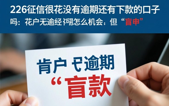 2026征信很花没有逾期还有下款的口子吗