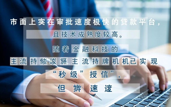 现在市面上有没有什么贷款平台审批速度快