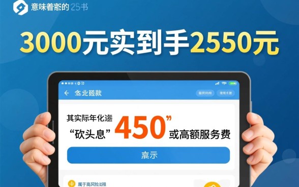 借款3000到账2550怎么回事