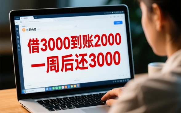 借3000到账2000一周后还3000