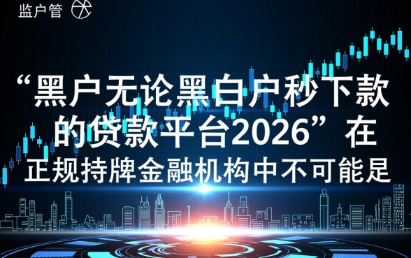 黑户秒下款平台2026有哪些