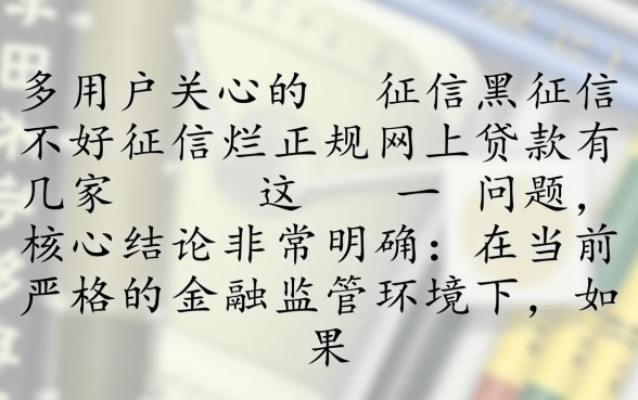 正规网上贷款有几家不看征信