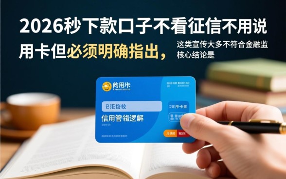 2026秒下款口子不看征信不用信用卡是真的吗