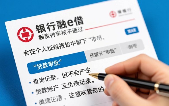 工行融e借有额度审核不通过上征信吗