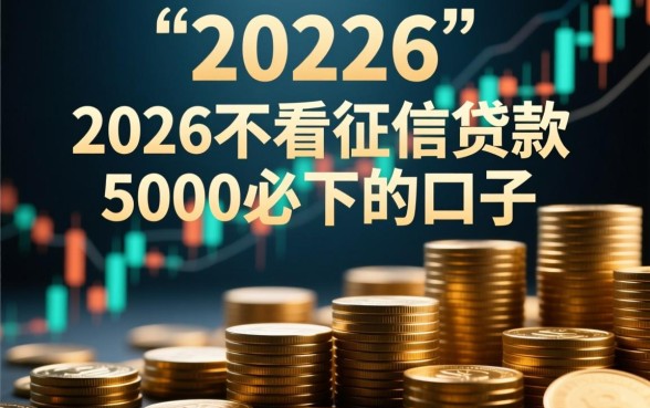 2026不看征信贷款5000必下的口子有哪些