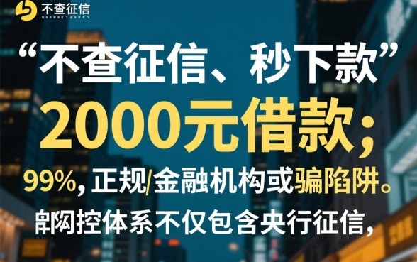 2000元借款真的不查征信就能到账吗