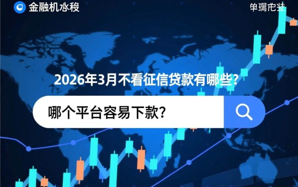 2026年3月不看征信贷款有哪些