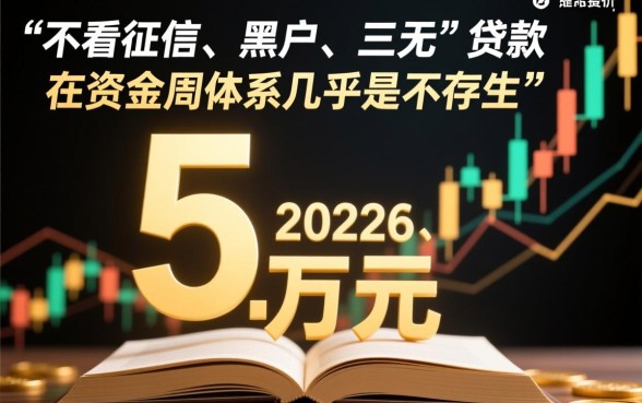 50000不看征信黑户三无2026年能下款吗