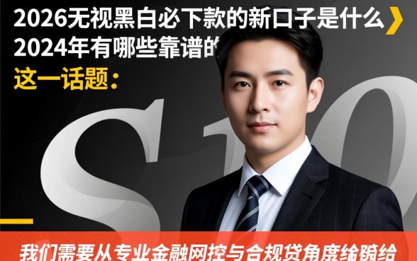 2026无视黑白必下款的新口子是什么