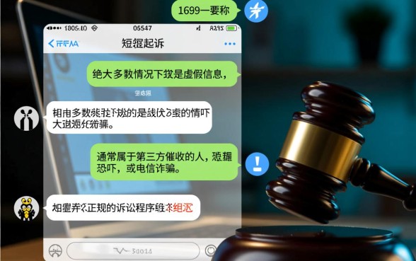1069开头发的短信说要起诉是真是假