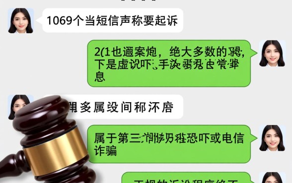 1069开头发的短信说要起诉是真是假