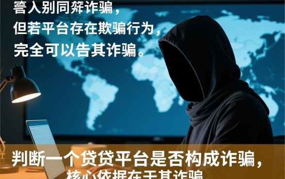 无需人脸识别的借钱平台可以告他诈骗吗