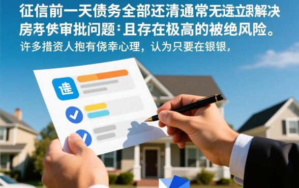 查征信前一天把债务全部还清可以房贷吗