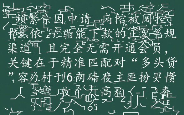 申请频繁被风控能下的口子不用开通会员