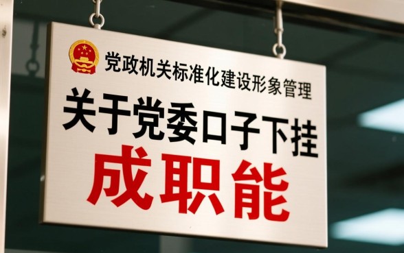 党委口子下挂的牌子字体用黑色还是红色