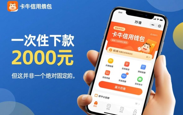 卡牛信用钱包能一次性下款2000元吗