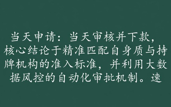 当天能下款的网贷口子怎么找