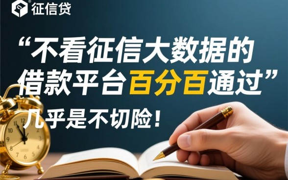 不看征信大数据的借款平台百分百通过吗
