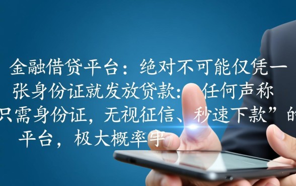 哪个平台借钱只用一个身份证就可以了