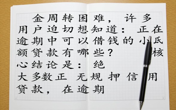 正在逾期中可以借钱的小额贷款有哪些