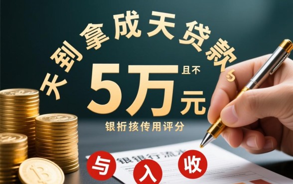 贷款5万哪里可以当天贷出来不看信用