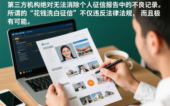 征信花了买房子中介能消除不良征信么